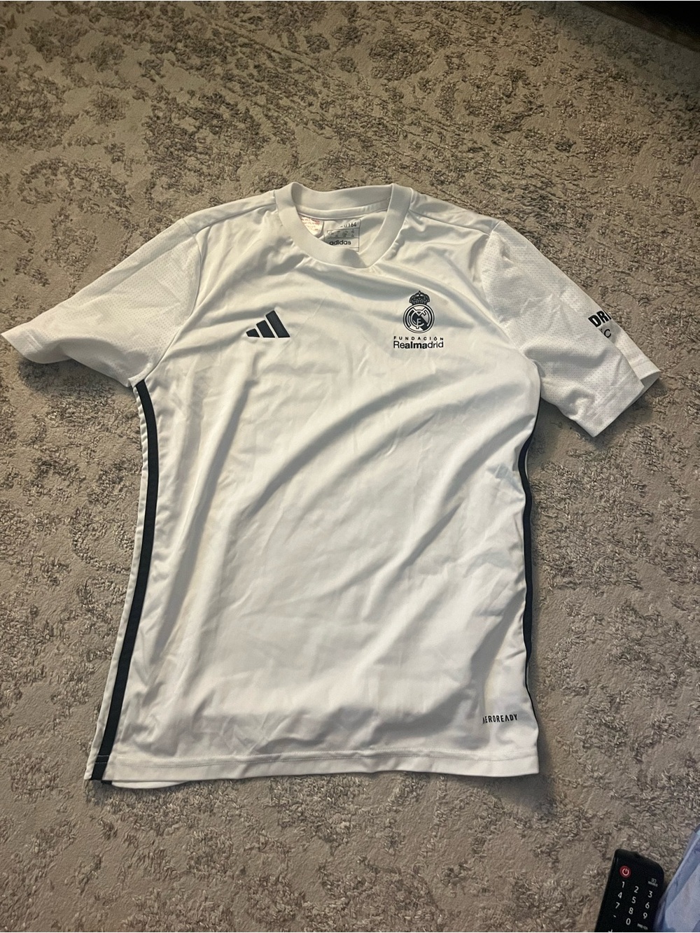 adidas Real Madrid White and Black Training Jersey